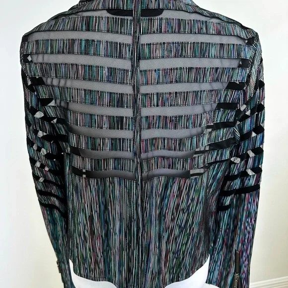 Blu Ice Zippered Long Sleeved Leather Jacket, size L - Picture 3 of 12